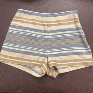 Anthropologie Solid & Striped High Rise Striped Tan and Beige Size M Shorts LN!